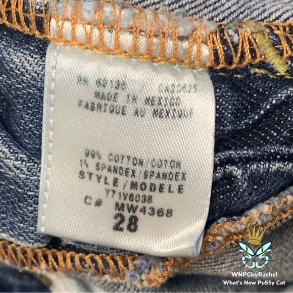 Y2K Guess Jeans Zipper Leg Capris Antique Wash, Size 28 - Picture 9 of 12